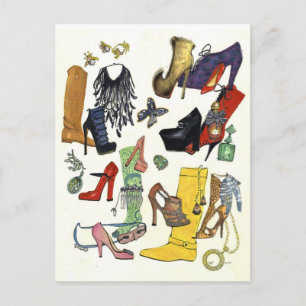 Hey, Mädchen, braucht ein neues Paar? Schöne Schuh Postkarte
