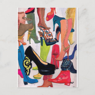 Hey Mädchen, braucht ein neues Paar? Schöne Schuhe Postkarte