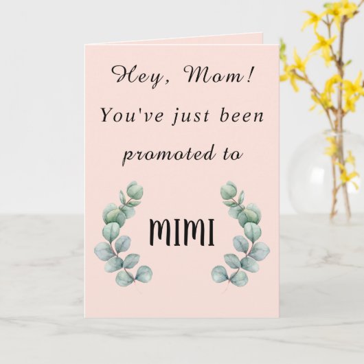 Hey Mama, du bist gerade auf MIMI Card befördert w Karte (Gelbe Blume)