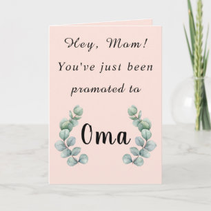 Hey Mama, du bist gerade auf Oma Card befördert wo Karte