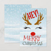 Hey! Merry Christmas Dankeskarte (Vorne/Hinten)