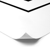 Hey mister DJ music inspiration white Poster (Ecke)