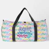 HEY!!! NO MONEY YES LOVE(LOVELY) BY MASANSER DUFFLE BAG (Rückseite)
