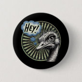 Hey Ostrich Bubble Button (Vorderseite)