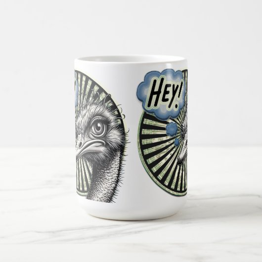 Hey Ostrich Bubble Mug Kaffeetasse (Mittel)