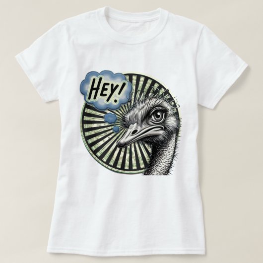 Hey Ostrich Bubble Women's Tee (Design vorne)