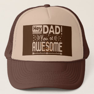 Hey Papa Du Bist Großartig Typography-Geschenk Truckerkappe
