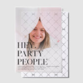 Hey Party Leute! Extravagantes Foto Grad Pergament Einladungen (Versetzt (Einladung))