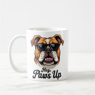 Hey Paws Up Vintage Bulldog mit Sonnenbrille Lusti Kaffeetasse