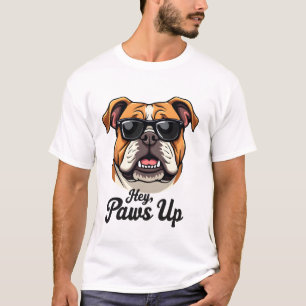 Hey Paws Up Vintage Bulldog mit Sonnenbrille Lusti T-Shirt
