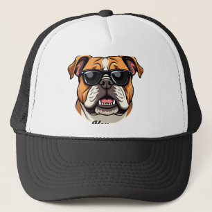 Hey Paws Up Vintage Bulldog mit Sonnenbrille Lusti Truckerkappe