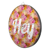 Hey Pink Wasserfarbe Geometrisches Muster Dartscheibe (Vorderseite rechts)
