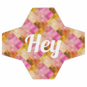 Hey Pink Wasserfarbe Geometrisches Muster Fußball (Flach)