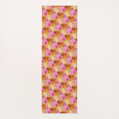 Hey Pink Wasserfarbe Geometrisches Muster Yogamatte (Rückseite)