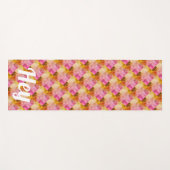 Hey Pink Wasserfarbe Geometrisches Muster Yogamatte (Vorderseite (Horizontal))