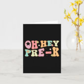 Hey, Pre K Groovy zurück zur Schule glücklich erst Karte (Gelbe Blume)