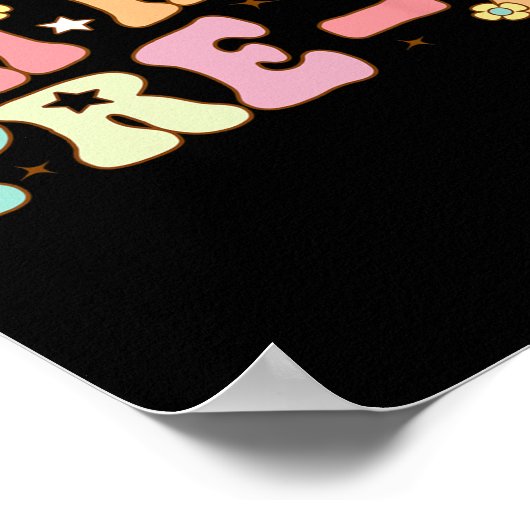 Hey, Pre K Groovy zurück zur Schule glücklich erst Poster (Ecke)