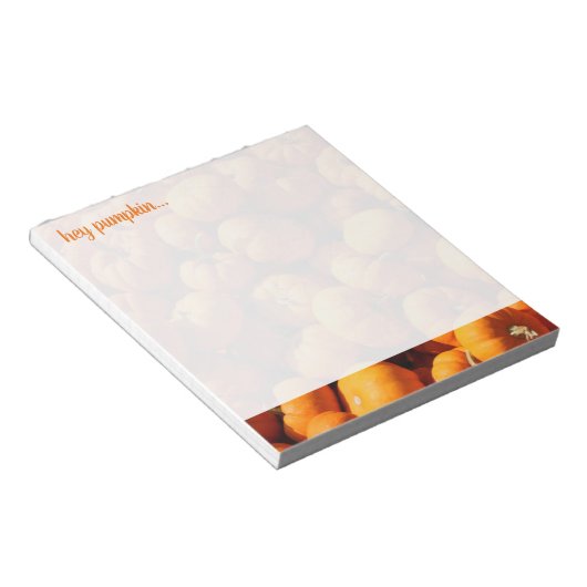 'Hey Pumpkin' Fall Message Notepad Notizblock (angewinkelt)