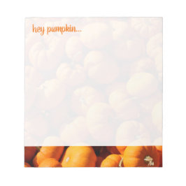 'Hey Pumpkin' Fall Message Notepad Notizblock