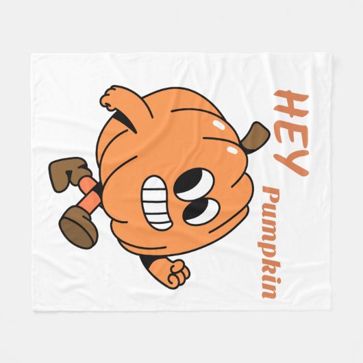 Hey Pumpkin Fleecedecke (Vorderseite (Horizontal))