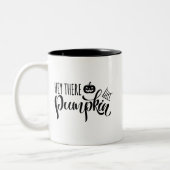 Hey Pumpkin Halloween Black Zweifarbige Tasse (Links)