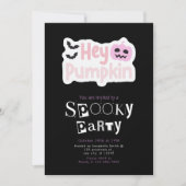 Hey Pumpkin Jack Moderner Minimalistischer Hallowe Einladung (Vorderseite)