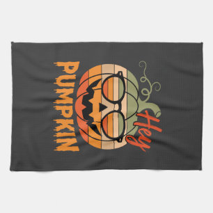 Hey Pumpkin Retro Halloween Sonnenbrille Geschirrtuch