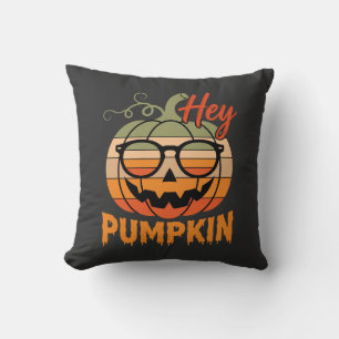 Hey Pumpkin Retro Halloween Sonnenbrille Kissen