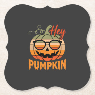 Hey Pumpkin Retro Halloween Sonnenbrille Untersetzer