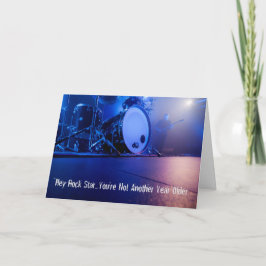 Hey Rock Star Musician Birthday Card Karte