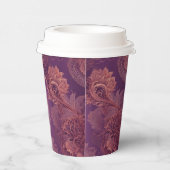 Hey Rosegold Floral AI art Pappbecher (Rechts)