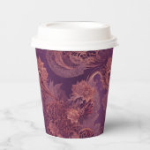 Hey Rosegold Floral AI art Pappbecher (Vorderseite)