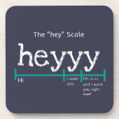 Hey Scale Heyy Funny Getränkeuntersetzer (Vorderseite)