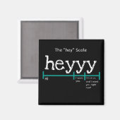 Hey Scale Heyy Funny Magnet (Vorderseite/Rückseite)