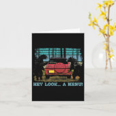 Hey Schau dir ein Menü Funny Bear Camping Retro Vi Karte (Gelbe Blume)