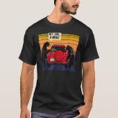 Hey, schau dir einen Menu-Camping-Camper an, Retro T-Shirt (Vorderseite)