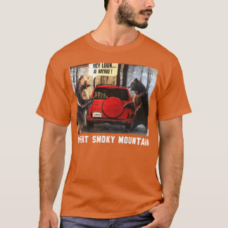 Hey Schau Ein Menü Vintage Camper Camping lustig T-Shirt