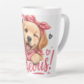 Hey Schönes Süßes Hund Design Milchtasse (Rechte Ecke)