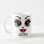 Hey Schönheit, Fabelhafte Augen Lustiges Gesicht Kaffeetasse (Links)