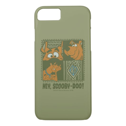 Hey Scooby-Doo Tribal Square Grafik Case-Mate iPhone Hülle (Rückseite)