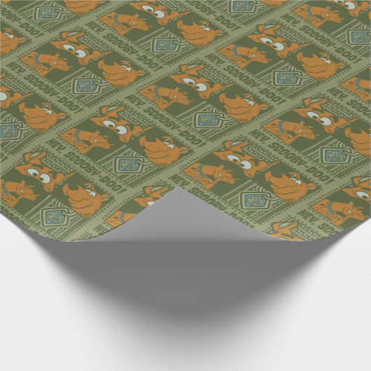 Hey Scooby-Doo Tribal Square Grafik Geschenkpapier (Ecke)