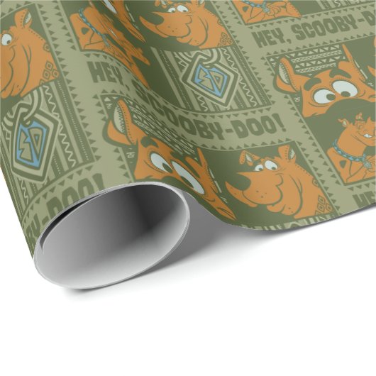 Hey Scooby-Doo Tribal Square Grafik Geschenkpapier (Rolleneckpunkt)