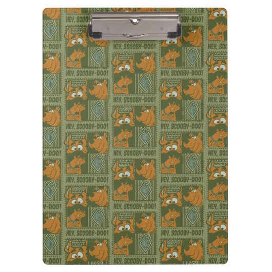 Hey Scooby-Doo Tribal Square Grafik Klemmbrett (Vorderseite)