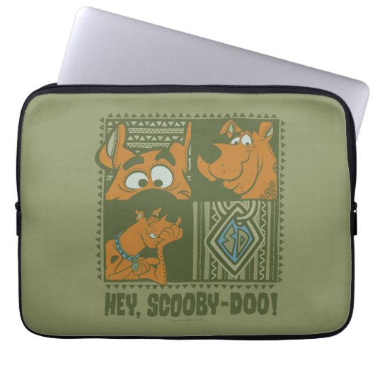 Hey Scooby-Doo Tribal Square Grafik Laptopschutzhülle (Vorderseite)