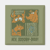 Hey Scooby-Doo Tribal Square Grafik Magnet (Vorne)