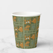 Hey Scooby-Doo Tribal Square Grafik Pappbecher (Vorderseite)