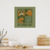 Hey Scooby-Doo Tribal Square Grafik Poster (Küche)