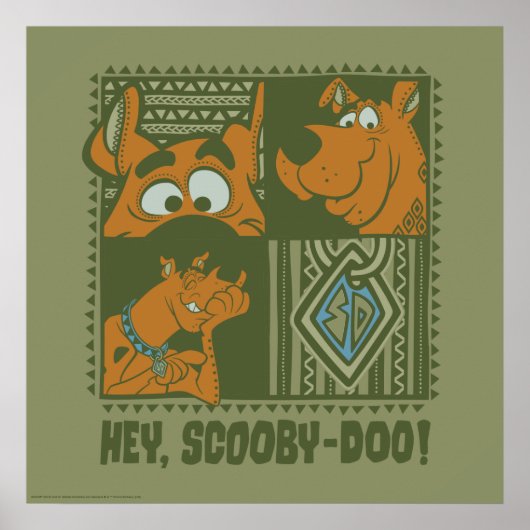 Hey Scooby-Doo Tribal Square Grafik Poster (Vorne)