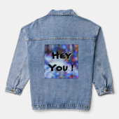Hey Sie auf Bokeh Style Background Denim Jacket Jeansjacke (Rückseite)