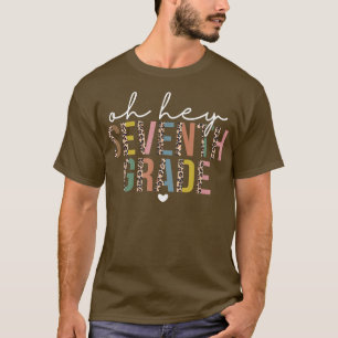 Hey, siebter Grad zurück zur Schule Leopard für di T-Shirt